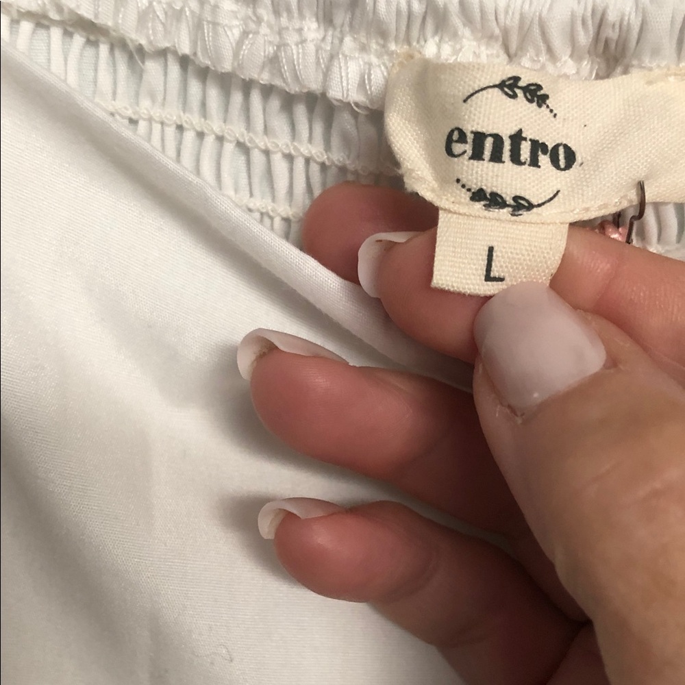 NWT Entro White Ruffle Tiered Babydoll Sundress - Picture 2 of 8